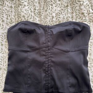 Abercrombie & Fitch Black Strapless Cocktail Top